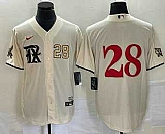 Men's Texas Rangers #28 Jonah Heim Number Cream 2023 City Connect Cool Base Stitched Baseball Jersey,baseball caps,new era cap wholesale,wholesale hats